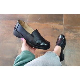 Pantofi cu elastic lacuiti 327-1 negru