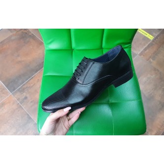 Pantofi elegant siret negru 2882