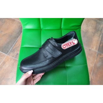 Air mail tension cough Pantofi din piele naturala OTTER scai 901 Culoare Negru Marimi 43
