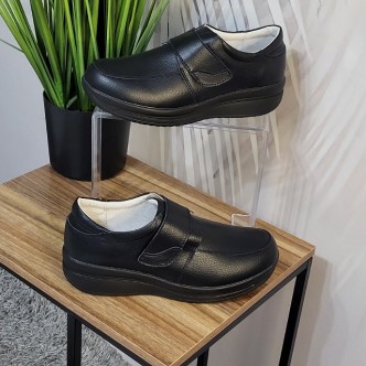Pantofi reglabili din Piele Naturala Ileana G-2721 negru