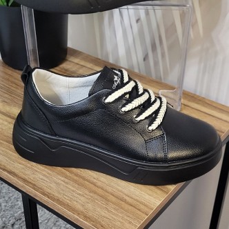 Pantofi casual Piele Naturala Dina D-047 negru