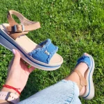 Sandale confortabile Irina 67-11 blue