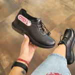 Pantofi Pass piele naturală 0001 01 negru