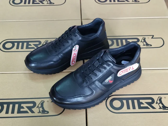 Pantofi Otter cu șiret 26A 01, negru