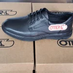 Pantofi Otter cu șiret și talpă groasă 331-9 negru