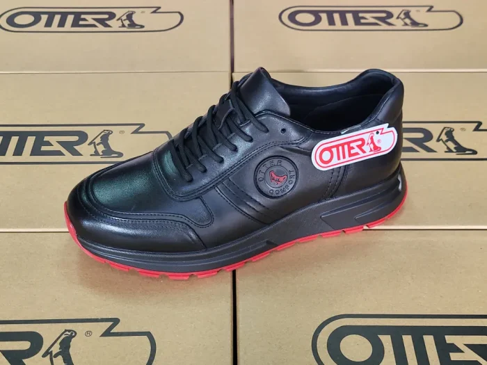 Pantofi Otter cu șiret 016-01, negru