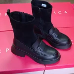 Ghete casual EPICA, cu talpă chunky și detalii moderne, negru