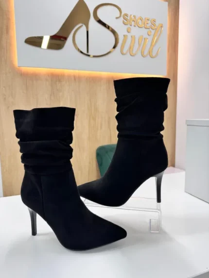 Botine dama Negre Toc stiletto G083 Negru