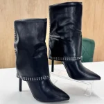 Botine Rockstar : Toc stiletto , Varf Ascutit H