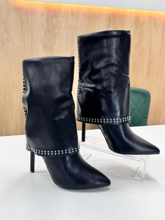 Botine Rockstar : Toc stiletto , Varf Ascutit H