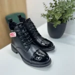 ⚡ Ghete Biker Piele Naturală Otter - Vârf Lucios 10C Ela