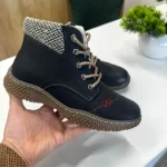 Ghete Damă Negre cu Fermoar si Sireturi91