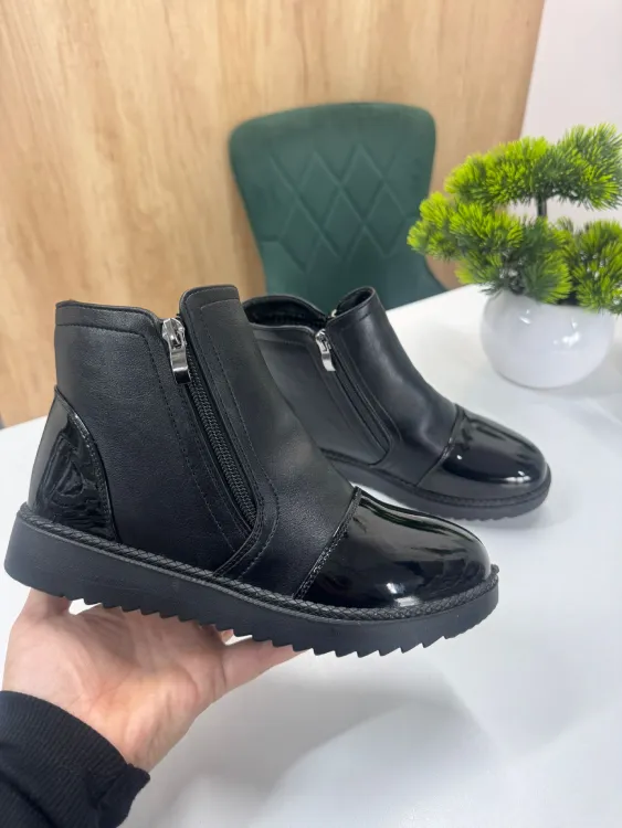 Ghete Dama Din Piele Ecologica cu Fermoare89