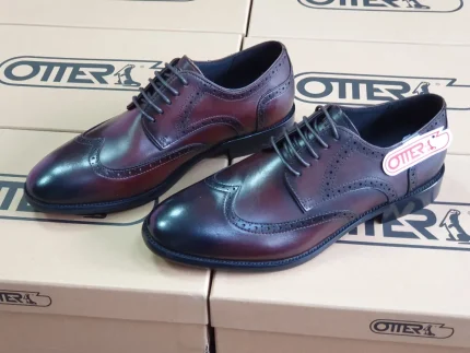 Pantofi Barbati OTTER tip Brogue Din Piele Maro