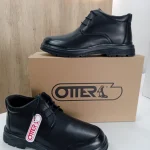 Ghete Barbati Otter din Piele Naturala Neagra – Confort si Durabilitate D874