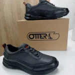 Pantofi Sport / Adidași Bărbați OTTER din Piele Naturală Neagră – Confort și Stil Casual